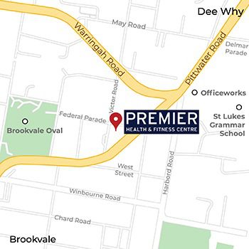Premier Gym Brookvale Northern Beaches Map location